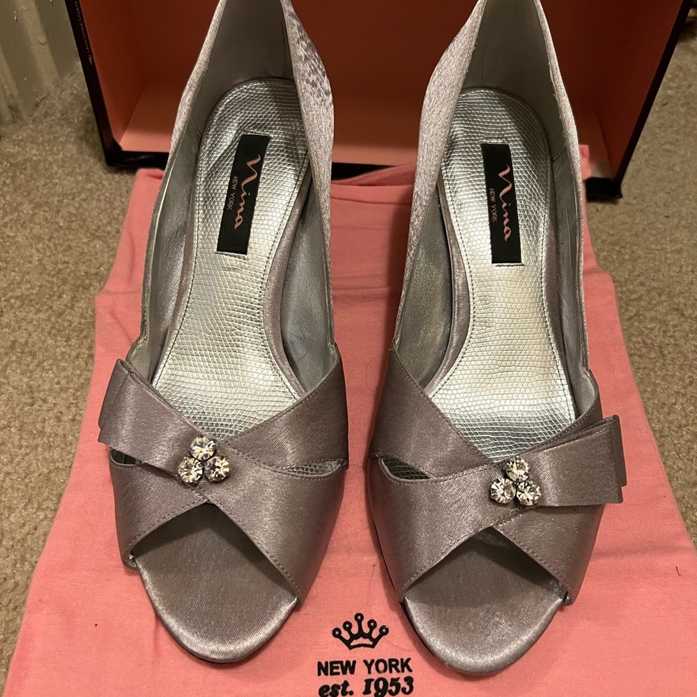 Nina silver heels
